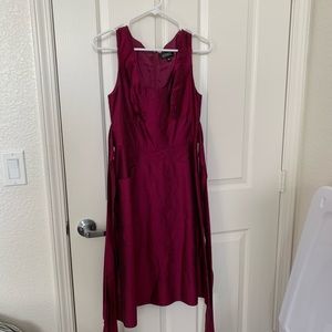Magenta a-line formal dress WITH POCKETS!